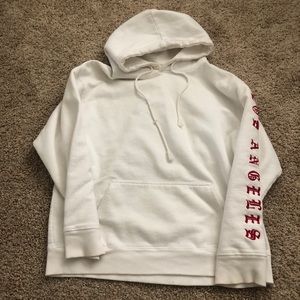 brandy melville white hoodie